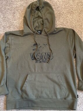 Vans Olive Green Turtleneck Graphic Pullover